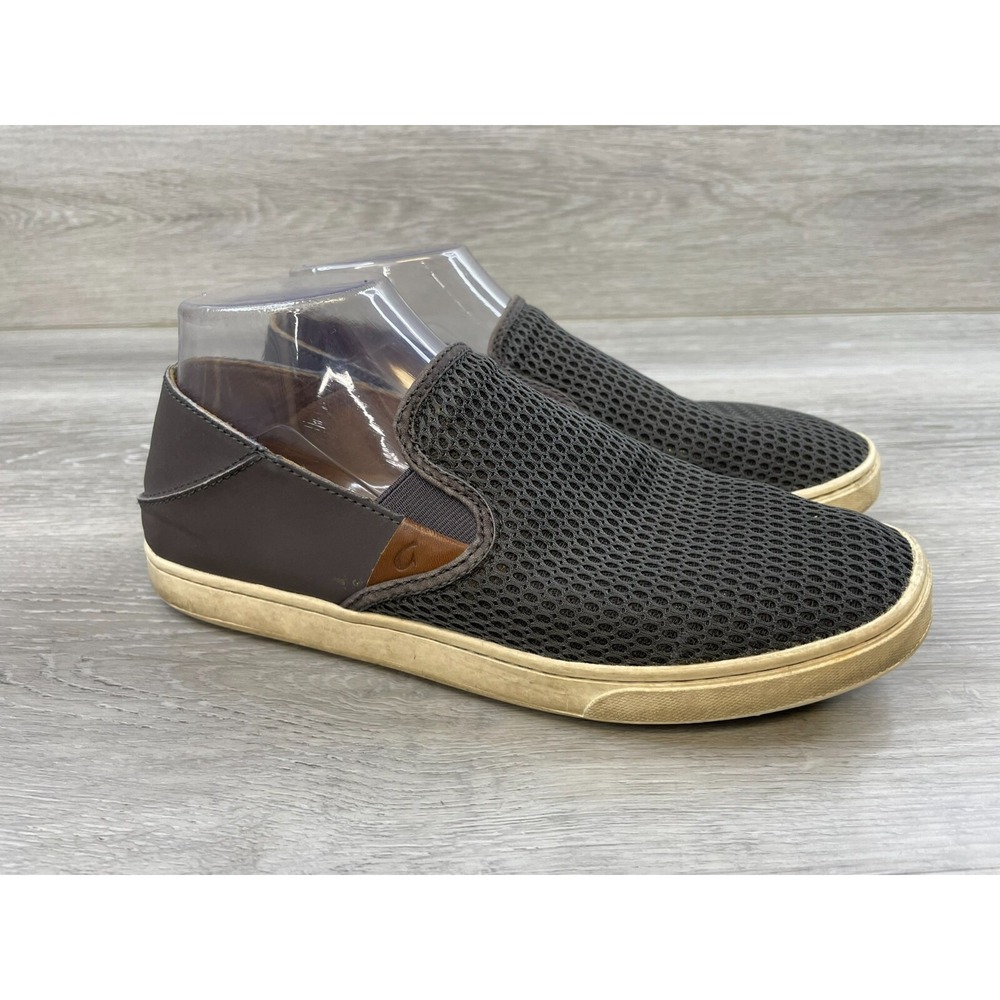 OluKai Pehuea 20271-PVPV Women's US 9 Gray‎ Textile Slip-On Casual Sneaker Shoes